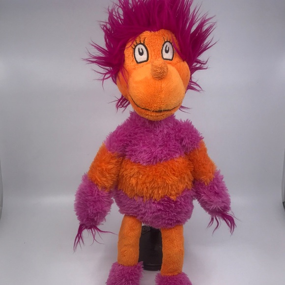 Kohl’s Dr Zeus Orange and Pink Stripe Plush 2010 Wocket in my Pocket 18” Stuffed - Picture 1 of 8